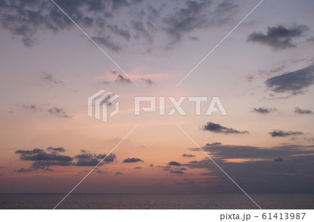 Beautiful pink color clouds on the sky. 61413987