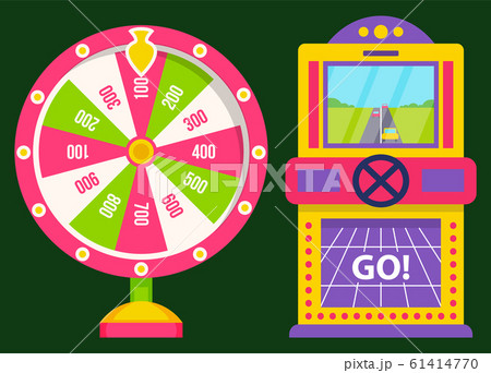 Gambling Machine, Race and Fortune Game Vector Gambling Machine, Race and Fortune Game Vector 61414770