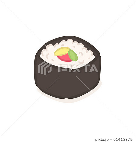 Maki Roll Sushi Japanese Food Vector 61415379