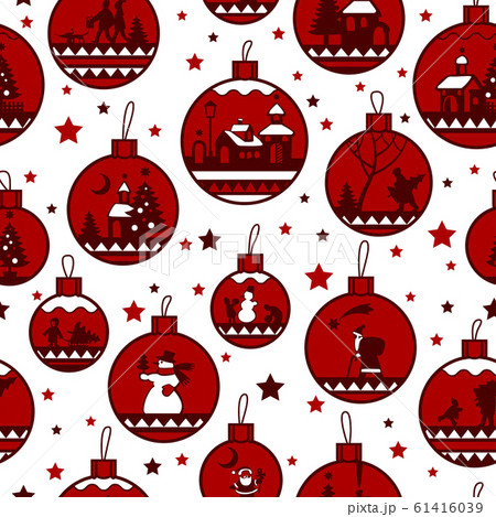 Christmas and New Year seamless pattern background 61416039