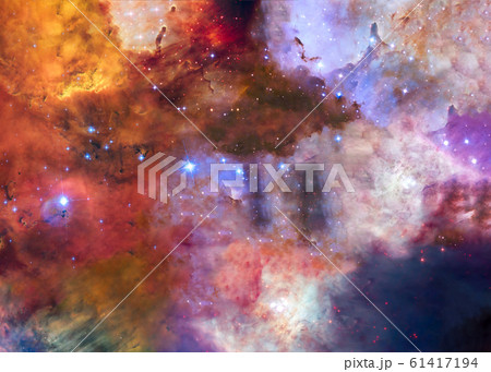 The Lagoon Nebula in bright colours 61417194