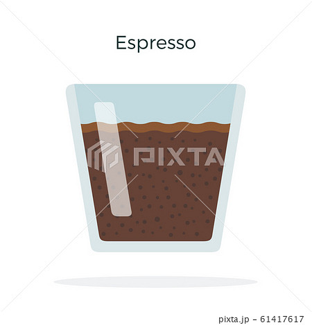 Espresso in a glass vector flat isolated 61417617