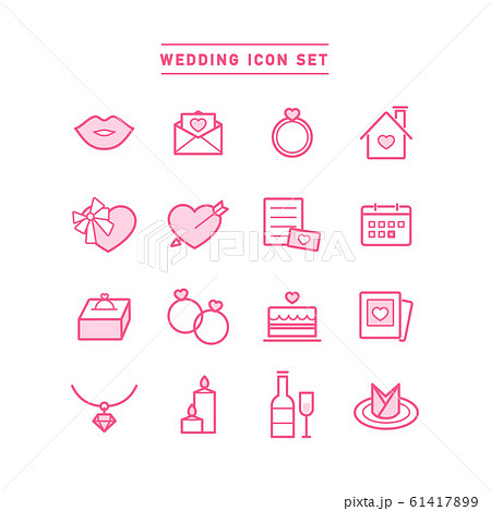 WEDDING ICON SET 61417899