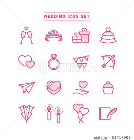 WEDDING ICON SET 61417902