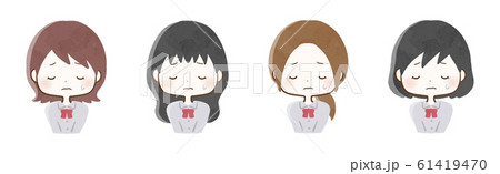 女性 学生 かわいいのイラスト素材