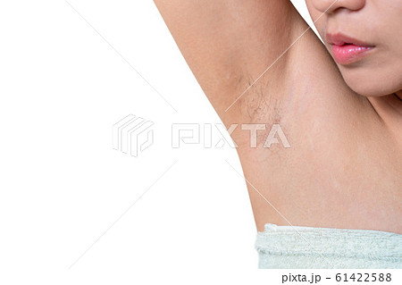 Asian women showing her armpit with armpit hair. 61422588