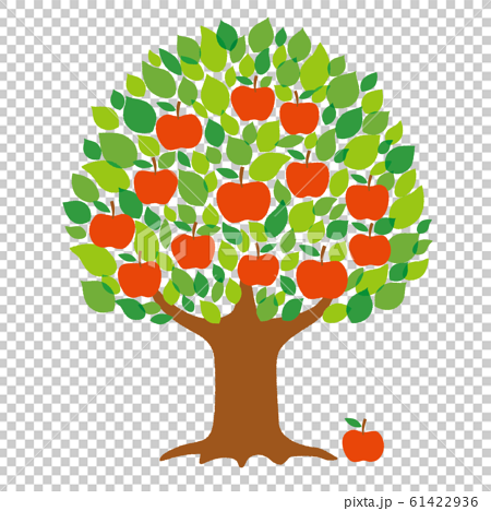 りんごの木のイラスト素材 61422936 Pixta
