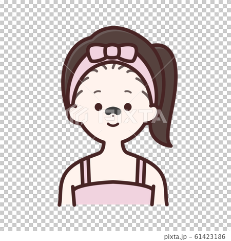 Woman with black nose pack Woman with black nose pack 61423186