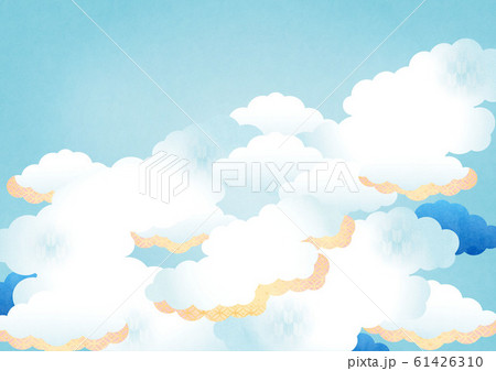 背景素材 空 雲 よこ1 1テクのイラスト素材