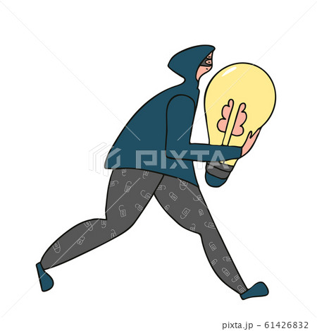 Plagiarism concept. Vector hand drawn property set Plagiarism concept. Vector hand drawn property set 61426832