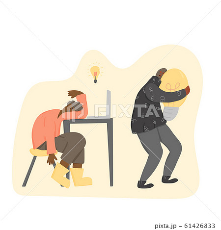 Plagiarism concept. Vector hand drawn property set Plagiarism concept. Vector hand drawn property set 61426833