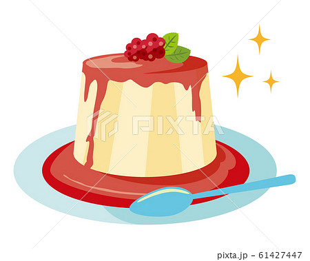 ババロア　パンナコッタ　ラズベリー　スプーン 61427447