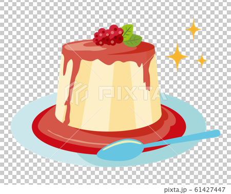 Bavaroa panna cotta raspberry spoon 61427447