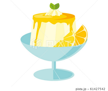 ババロア　パンナコッタ　オレンジ　スプーン 61427542