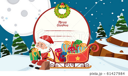 Border template with christmas theme in background 61427984