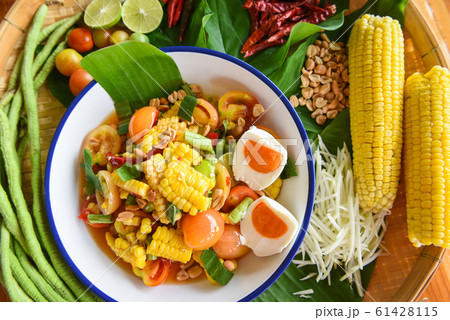 Corn Salad Papaya Som tum Thai menu Asian - salad 61428115