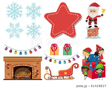 Christmas set with Santa and kids 61428627