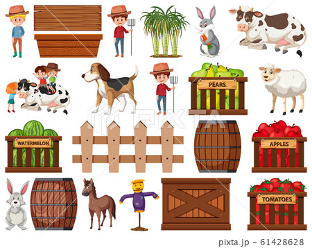 Large set of isolated farm objects Large set of isolated farm objects 61428628