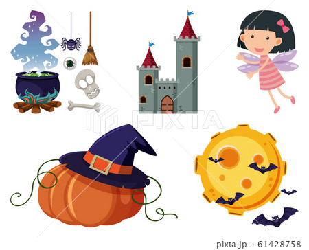 Set of isolated objects theme fairytales 61428758