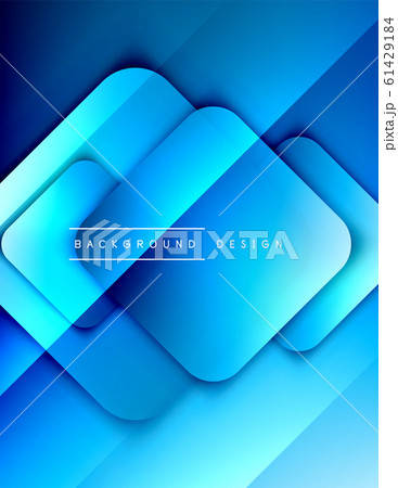 Rounded squares shapes composition geometric abstract background. 3D shadow effects and fluid gradients. Modern overlapping forms. Rounded squares shapes composition geometric abstract background. 3D shadow effects and fluid gradients. Modern overlapping forms. 61429184