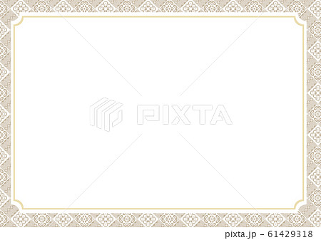 奄美 大島紬 龍郷柄 テンプレート 額縁 ゴールド 横 文字なし 奄美 大島紬 龍郷柄 テンプレート 額縁 ゴールド 横 文字なし 61429318