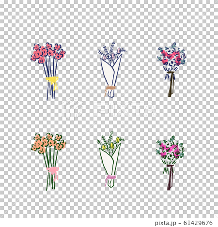 Hand drawn bouquet set Hand drawn bouquet set 61429676