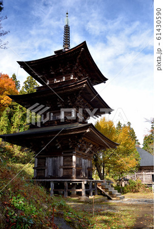 会津　法用寺の三重塔 61430590