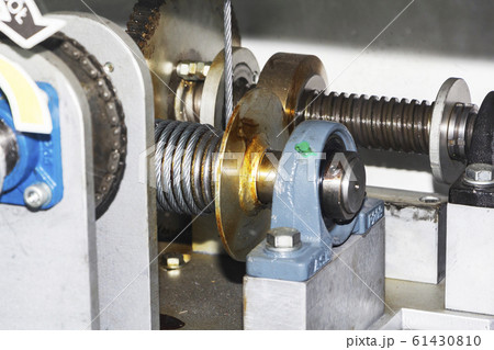 Steel cable and winch. Part of the winch Steel cable and winch. Part of the winch 61430810
