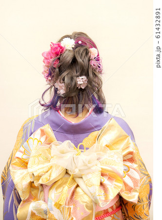 成人式用もりもりヘアーセットの写真素材 成人式用もりもりヘアーセットの写真素材