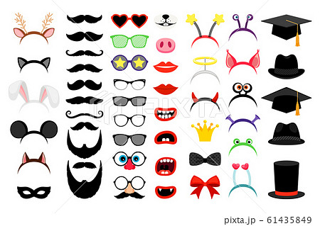Photobooth party funny elements 61435849