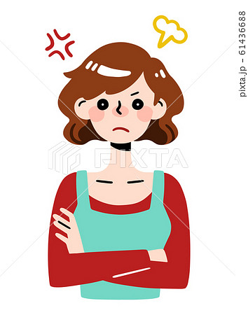 怒る 女性 怒る 女性 61436688