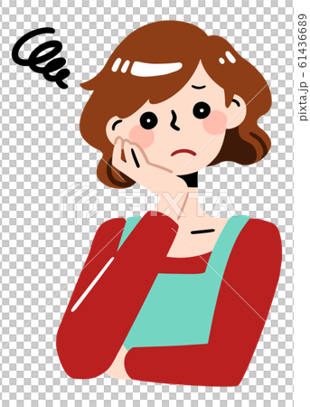 Women who are troubled / worried 61436689