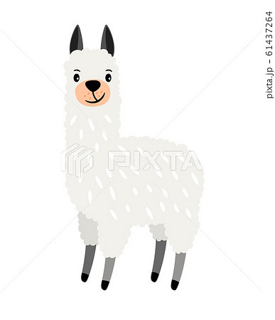 Cute Alpaca Iconのイラスト素材