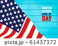 Martin Luther King Day Anniversary - American flag abstract background illustrator vector 61437372