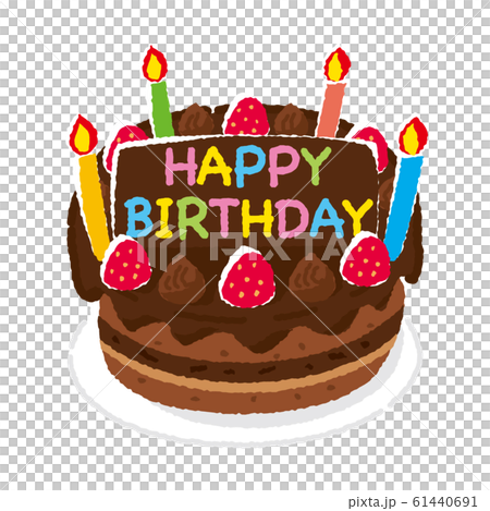 誕生日ケーキのイラスト 61440691