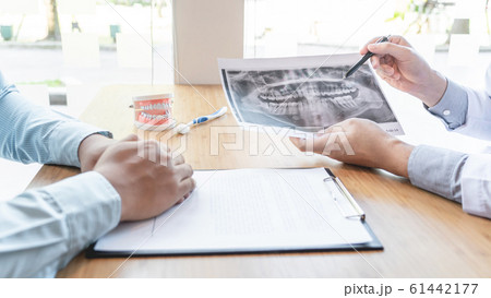 Medical team discussing, health care talking to 61442177