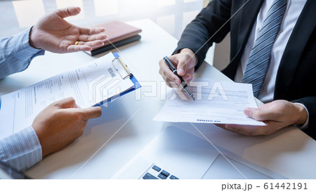 Interview the job and hiring, men candidate at job Interview the job and hiring, men candidate at job 61442191