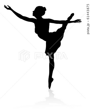 Ballet Dancer Dancing Silhouette 61443875