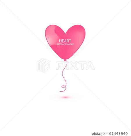 Heart Heart balloon abstract banner collections. Organic or fluid shapes with pastel neon color design. Usable for web, social media, print, banner, backdrop, background template. Valentines day 61443940