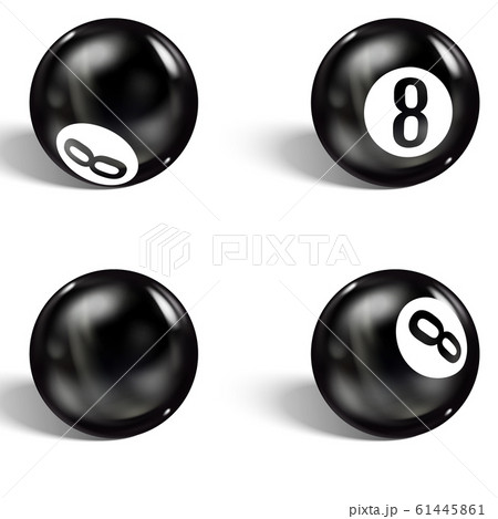 Eight Ball. Set Of Realistic 8 Ball. Isolated On A White Background. Vector  Illustration Billiards. Royalty Free SVG, Cliparts, Vectors, and Stock  Illustration. Image 113692895.