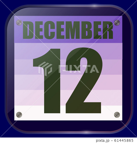 December 12 icon. For planning important day. December 12th. Illustration. December 12 icon. For planning important day. December 12th. Illustration. 61445865