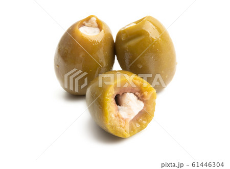 stuffed olives isolated stuffed olives isolated 61446304