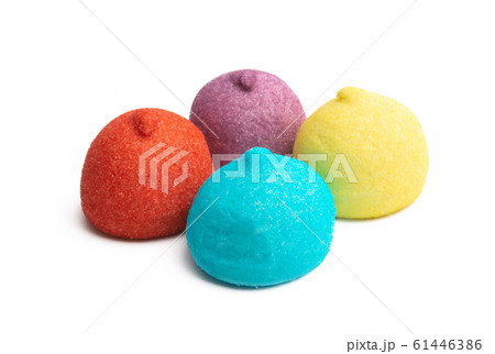 chewing marshmallows isolated chewing marshmallows isolated 61446386