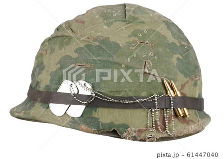 US Army helmet Vietnam war period with camouflage US Army helmet Vietnam war period with camouflage 61447040