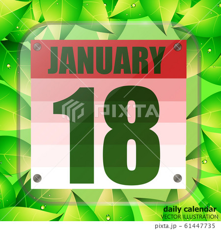 January 18 icon. For planning important day. Eighteenth of January icon. Illustration. January 18 icon. For planning important day. Eighteenth of January icon. Illustration. 61447735