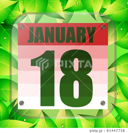 January 18 icon. For planning important day. Eighteenth of January icon. Illustration. January 18 icon. For planning important day. Eighteenth of January icon. Illustration. 61447738