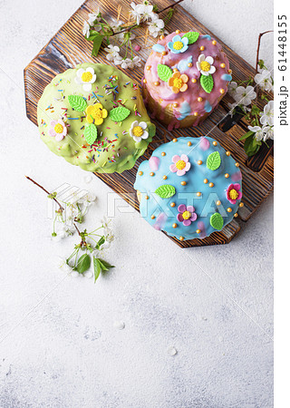 Traditional Easter cake with topping 61448155