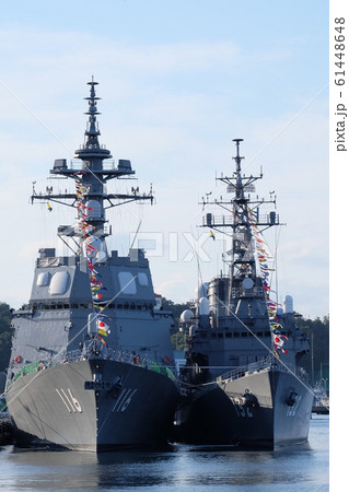 ヴェルニー公園から見た護衛艦てるづきとあさゆき ヴェルニー公園から見た護衛艦てるづきとあさゆき 61448648