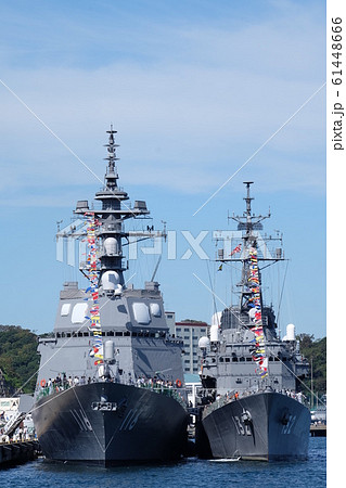 ヴェルニー公園から見た護衛艦てるづきとあさゆき 61448666