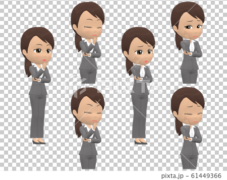 [麻煩A]黑人婦女西裝馬尾辮斜 61449366